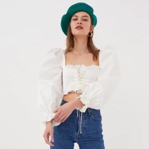 For Love and Lemons Heather Long Sleeve Corset Top